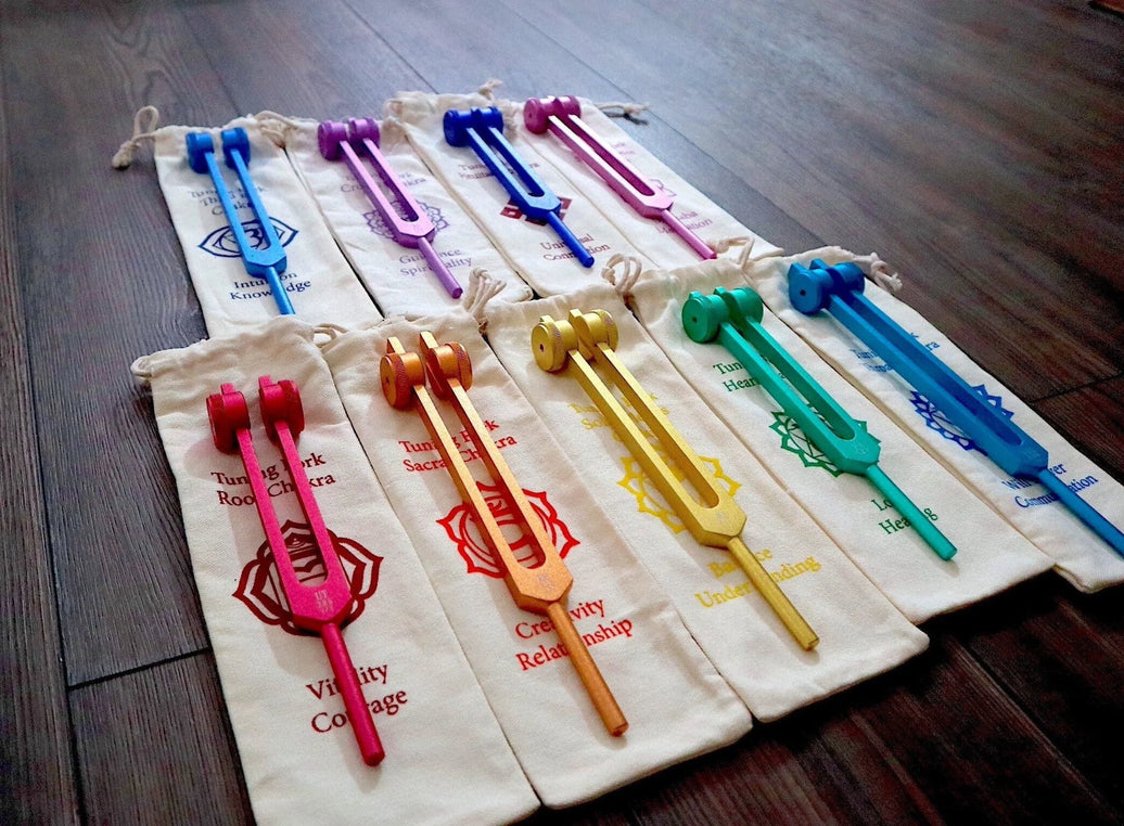 RV Medics, Professionally Tuned .25 9pc Solfeggio - Weighted Set Of All 9 Solfeggio Frequencies Best Tuning Forks For - Biofield