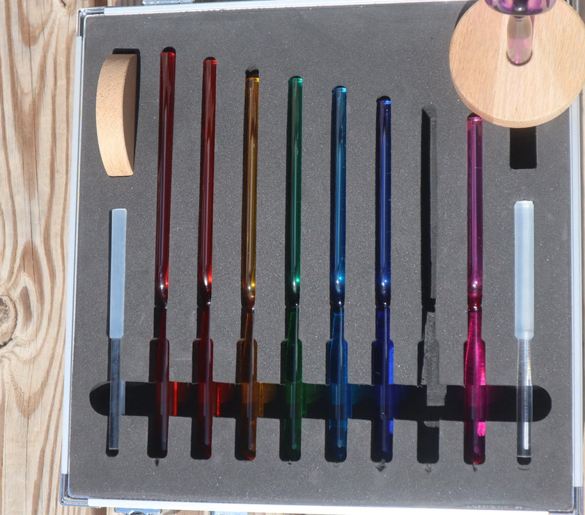 RV Medics' 8pc Crystal Tuning Fork Set - Notes CDEFGABC5, Crystal Vibration, Biofield, Sound Vibration