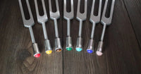 Gemstone Attenuator 7pc Set - Silver - Root, Sacral, Solar Plexus, Heart, Throat, Third Eye, Crown, Allen Wrench Included