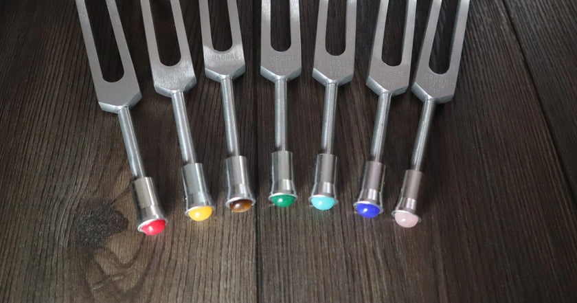 Gemstone Attenuator 7pc Set - Silver - Root, Sacral, Solar Plexus, Heart, Throat, Third Eye, Crown, Allen Wrench Included