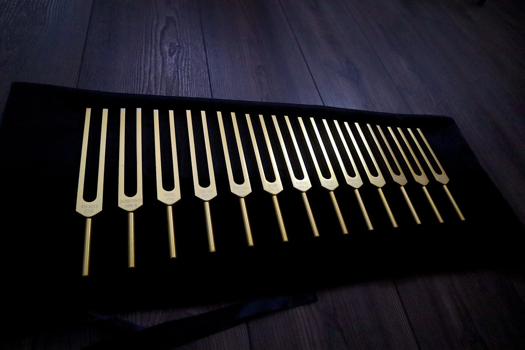 Chromatic Scale of The Perfect Fifth 13pc Tuning Fork Set - Professionally Tuned .25 Hz, Unweighted, Bio-field, Sound Vibration