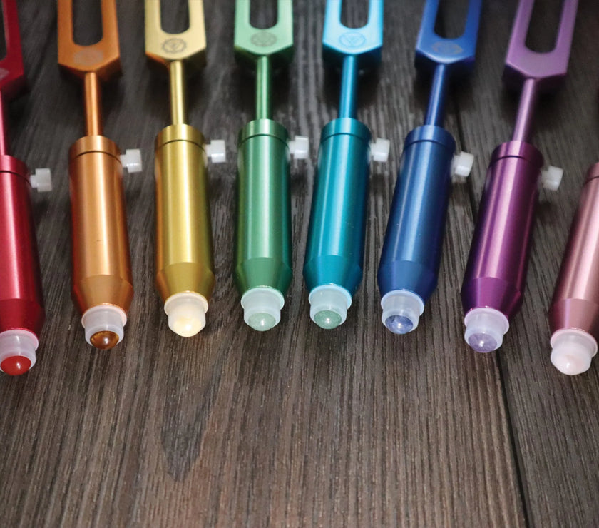 Handle Extensions for Tuning Forks - Essential Oil Application with Gemstones - Acupressure, Aromatherapy, Sound Healing