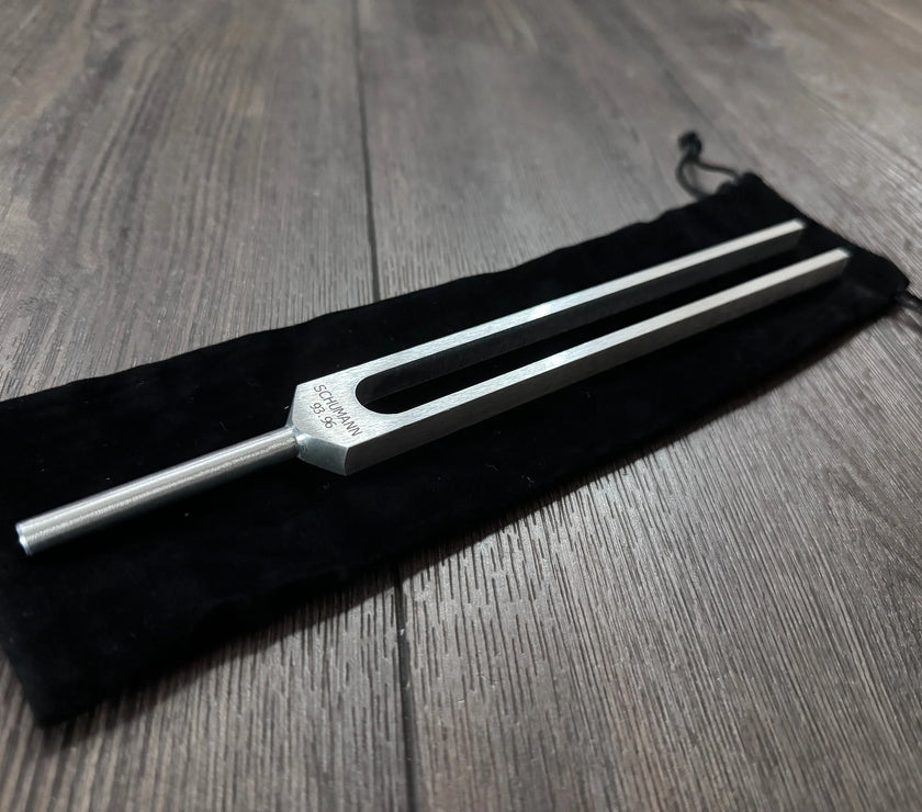 93.96hz Schumann Unweighted with Drawstring Pouch and Striker - Attenuator Extender - 10mm Crystal - Hematite, Black Onyx, Rose Quartzender - 10mm Crystal - Hematite, Black Onyx, Rose Quartz