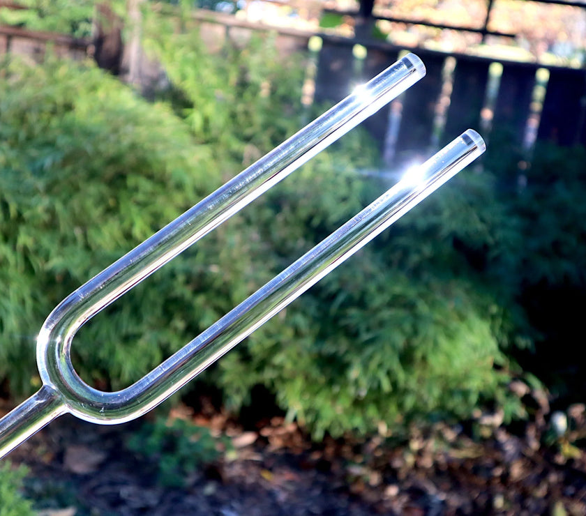 Heart Chakra Crystal Tuning Fork - 16mm - F-Note - Corresponds to the Heart Chakras - Carry Case - Crystal Vibration, Sound Vibration