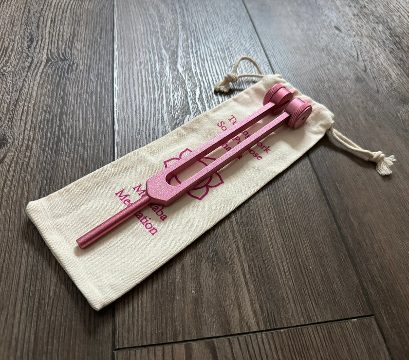 Solfeggio 174 Hz Tuning Fork - Pink - Carry Bag and Striker Included, Sound Vibration, Energy Vibration