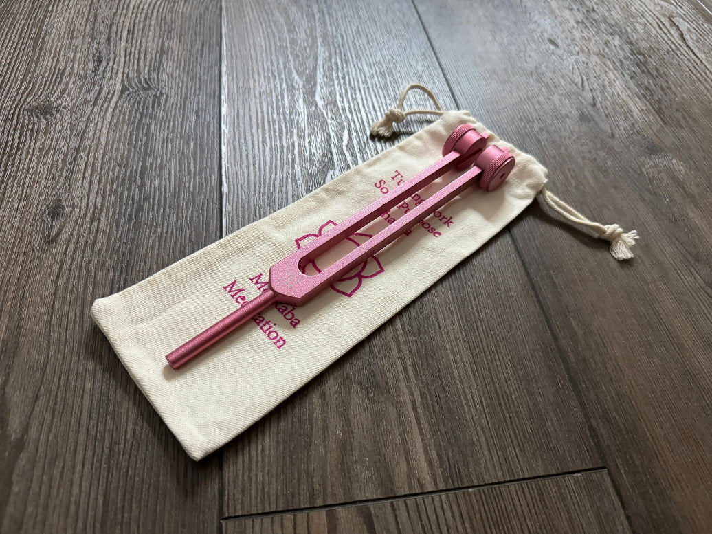 Solfeggio 174 Hz Tuning Fork - Pink - Carry Bag and Striker Included, Sound Vibration, Energy Vibration