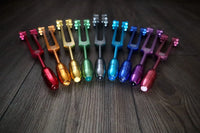RV Medics' Professionally Tuned .25 9pc Chakra Tuning Forks with 10pc Crystal Massage Attenuator Set - Biofield, Sound Vibration