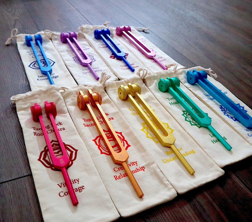 RV Medics, Professionally Tuned .25 9pc Solfeggio - Weighted Set Of All 9 Solfeggio Frequencies Best Tuning Forks For - Biofield