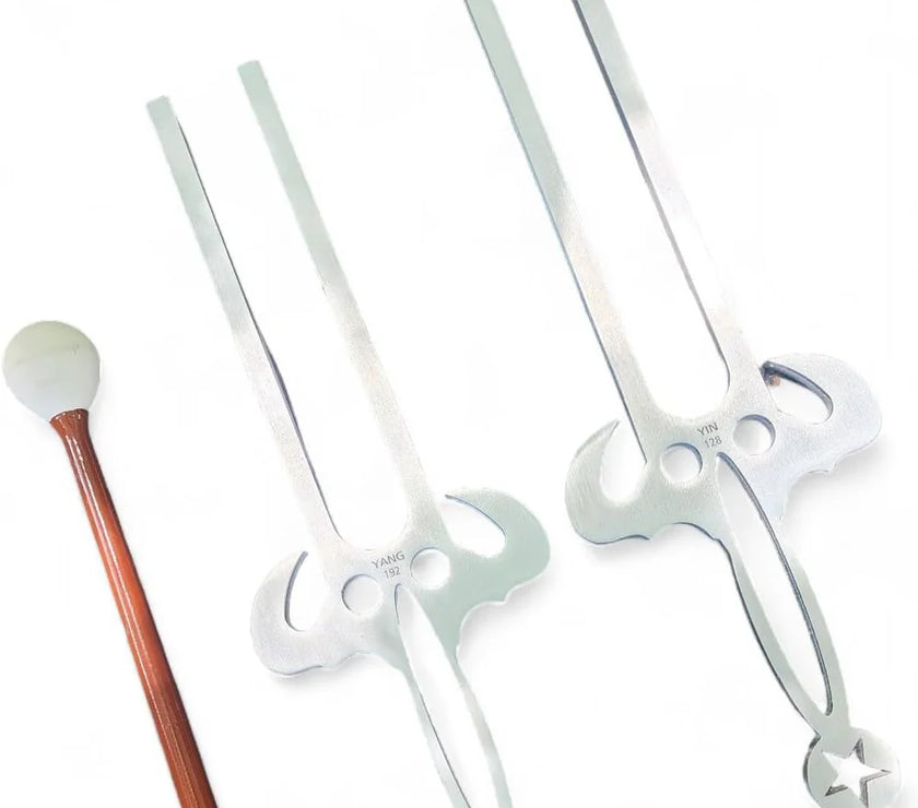 128 Hz & 192 Hz Large Tuning Forks - Yin & Yang
