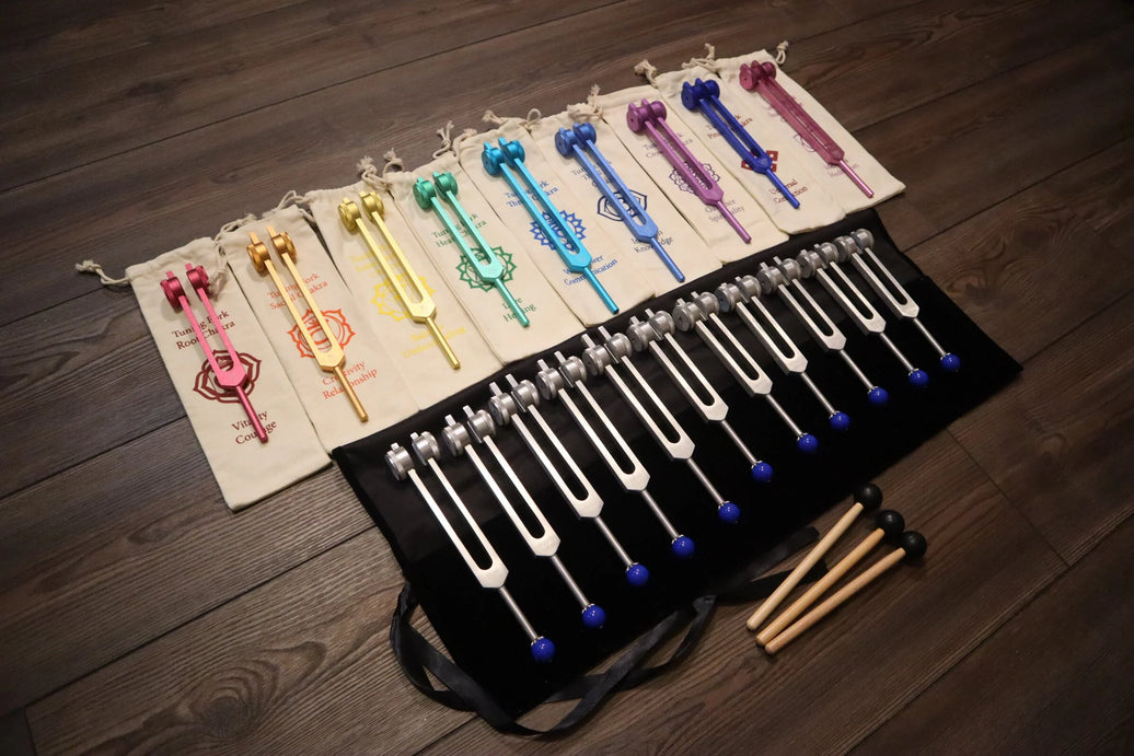 20pc Solfeggio and Planetary Tuning Fork Bundle - Professionally Tuned .25 - Astrology, Solfeggio, Sound Vibration, Bio-field