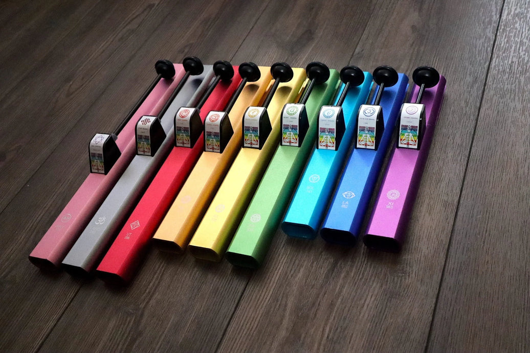 RV Medics' Solfeggio Tubes - Self-Activating - Full Set Of 9 Frequencies For Vibration, Metal Case, Bio-field, Sound Vibration