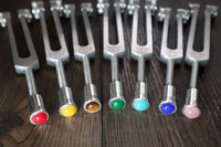 Gemstone Attenuator 7pc Set - Silver - Root, Sacral, Solar Plexus, Heart, Throat, Third Eye, Crown, Allen Wrench Included
