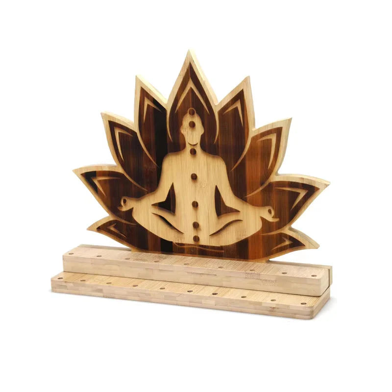 Chakra Tuning Fork Stand – 19 Capacity – Natural Finish
