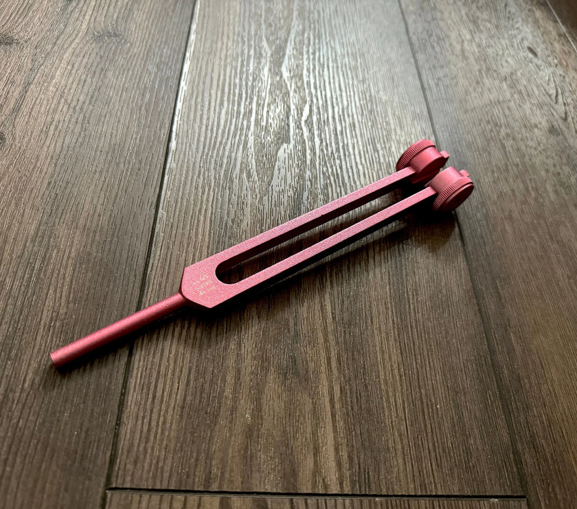 Solfeggio 174 Hz Tuning Fork - Pink - Carry Bag and Striker Included, Sound Vibration, Energy Vibration