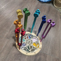 Chakra Tuning Fork Holder Stand - Capacity 10