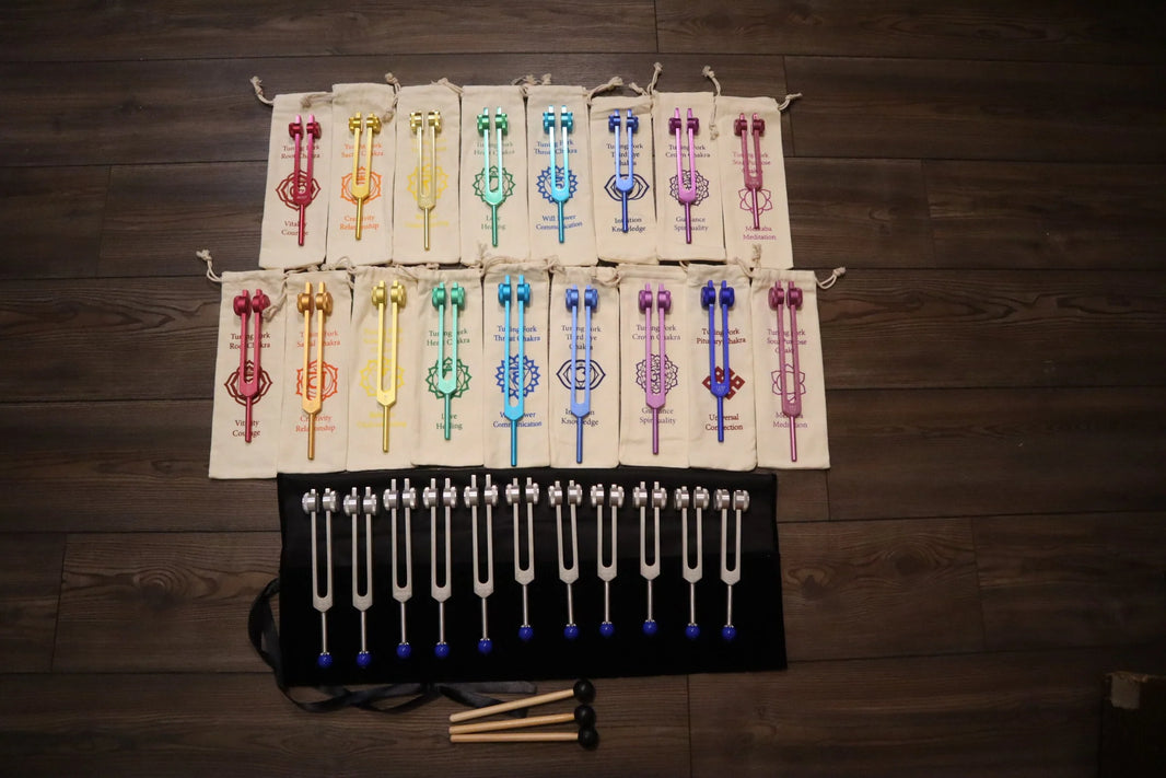 28pc Solfeggio, Chakra, and Planetary Tuning Fork Kit - Professionally Tuned .25 - Astrology, Planetary Influences, Solfeggio, Chakras
