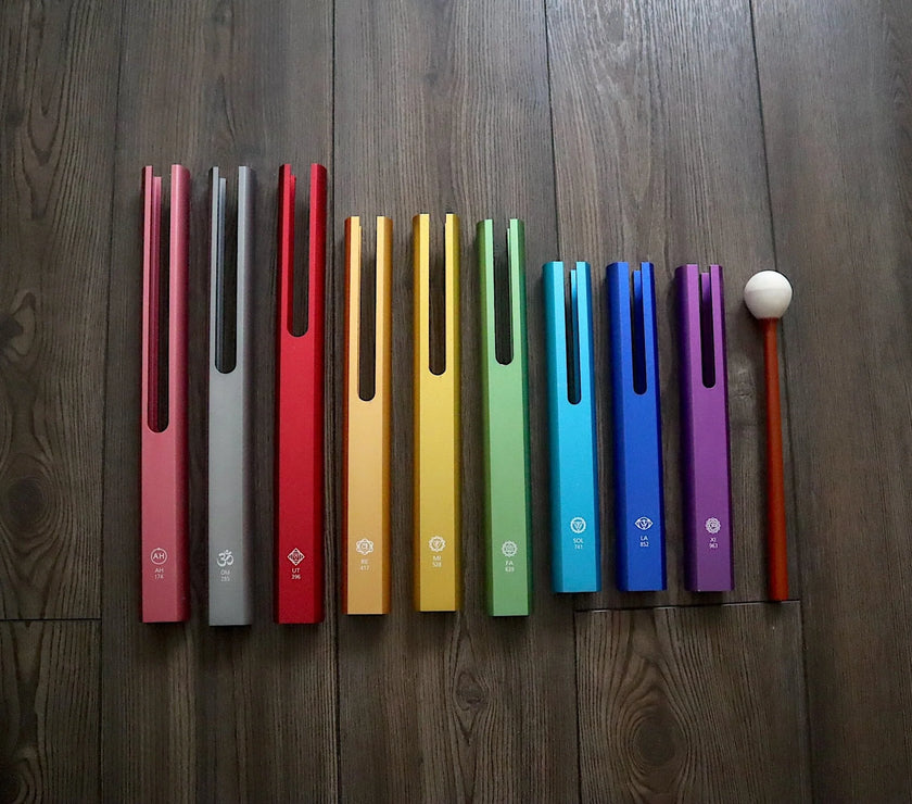 RV Medics' Solfeggio Tubes - 9 Solfeggio Frequencies for Chakra Balance and Alignment - Yoga Class, Energy Work, Qi Gong, Meditation