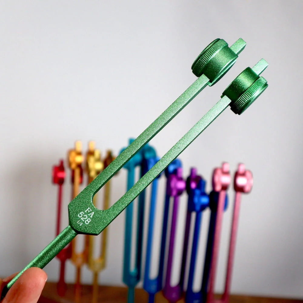 528 Hz Solfeggio Tuning Fork for Healing Therapy - Chakra Weighted Biofield