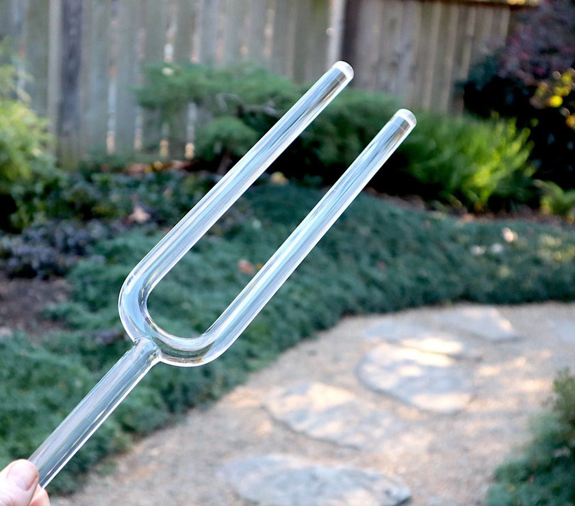Heart Chakra Crystal Tuning Fork - 16mm - F-Note - Corresponds to the Heart Chakras - Carry Case - Crystal Vibration, Sound Vibration