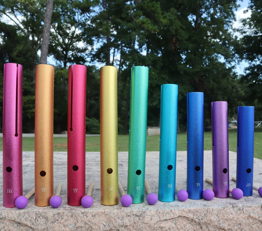 Solfeggio Tubes - Full Set Of 9 Frequencies For Vibration, Strikers