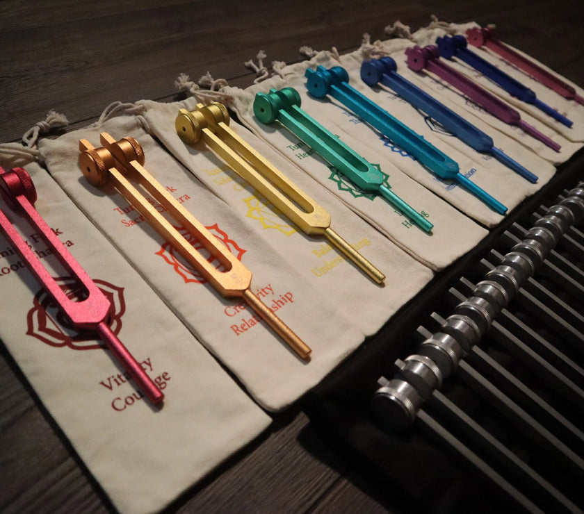 20pc Solfeggio and Planetary Tuning Fork Bundle - Professionally Tuned .25 - Astrology, Solfeggio, Sound Vibration, Bio-field