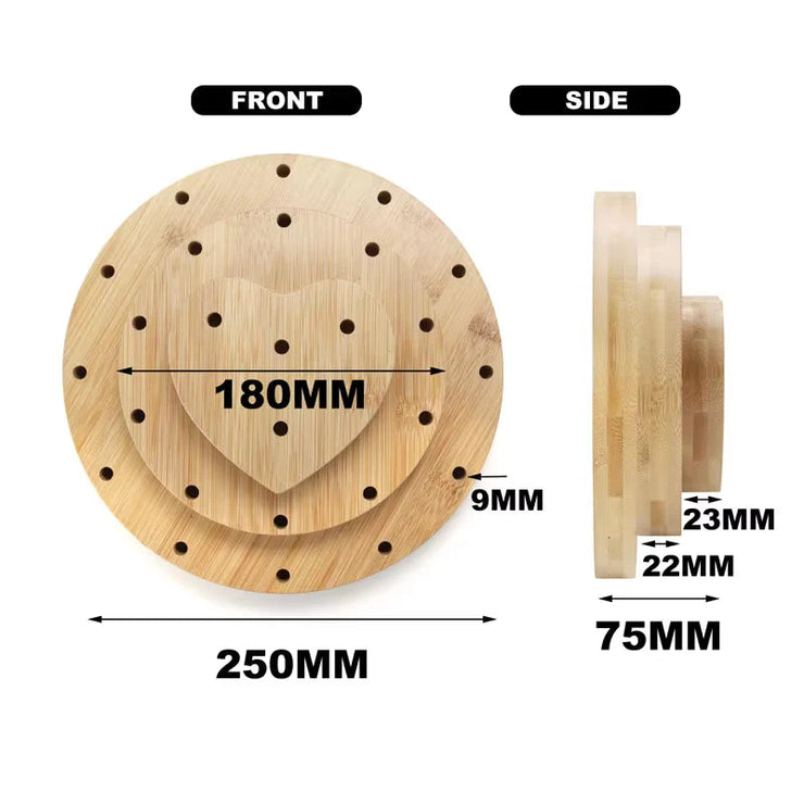 Tuning Fork Stand Holder - 26 holes - Heart Shape