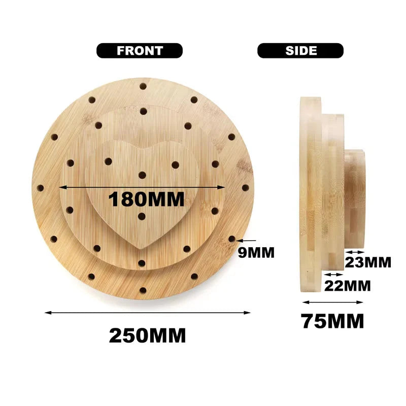 Tuning Fork Stand Holder - 26 holes - Heart Shape
