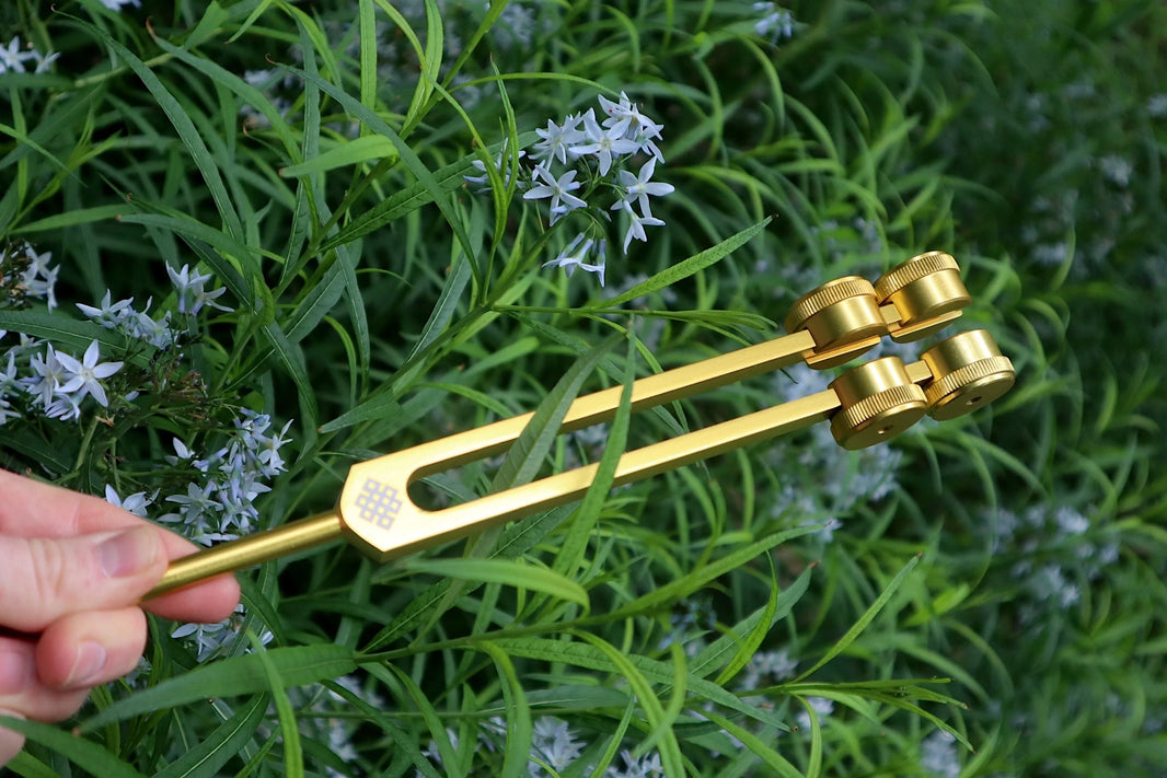 RV Medics' Earth Star 68.05 Hz Tuning Fork - Sound Vibration, Grounding, Biofield - Attenuator Handle Extender with 10mm Crystal