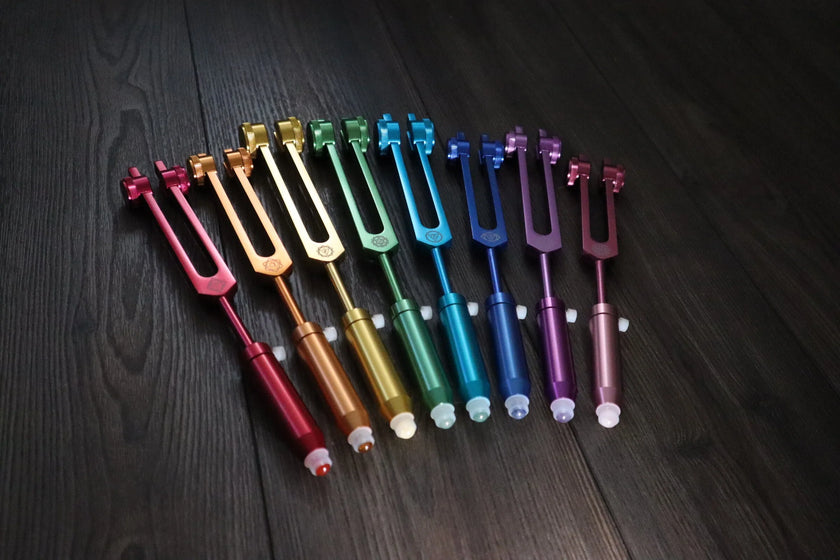 Handle Extensions for Tuning Forks - Essential Oil Application with Gemstones - Acupressure, Aromatherapy, Sound Healing