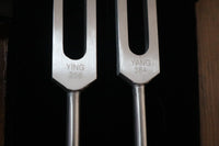 Perfect Fifth Harmonic Yin and Yang Tuning Fork Set - Professionally Tuned .25 Hz - C 256 Hz G 384 Hz, Unweighted, Bio-field Therapy