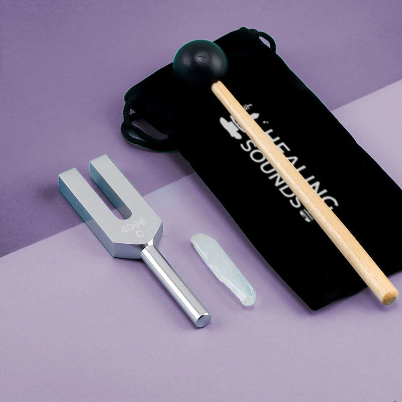 4096 Hz Tuning Fork with Crystal - Earth Crystal Tuner