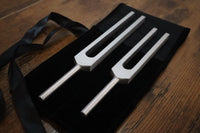 Golden Ratio (Phi) Tuning Fork Set - Professionally Tuned .25 Hz - D 288 Hz, A# 468 Hz, Unweighted, Bio-field, Sound Vibration, Bag