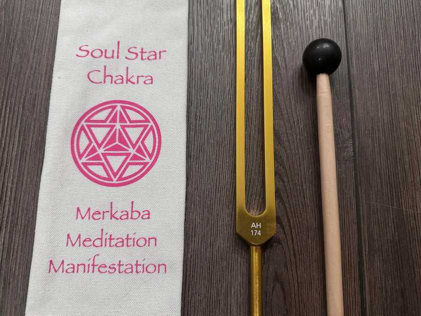 174 Hz Solfeggio Unweighted Tuning Fork For Vibration - Attenuator Extender - Massage, Acupressure, Sound Vibration