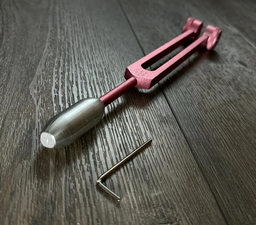 Solfeggio 174 Hz Tuning Fork - Pink - Carry Bag and Striker Included, Sound Vibration, Energy Vibration