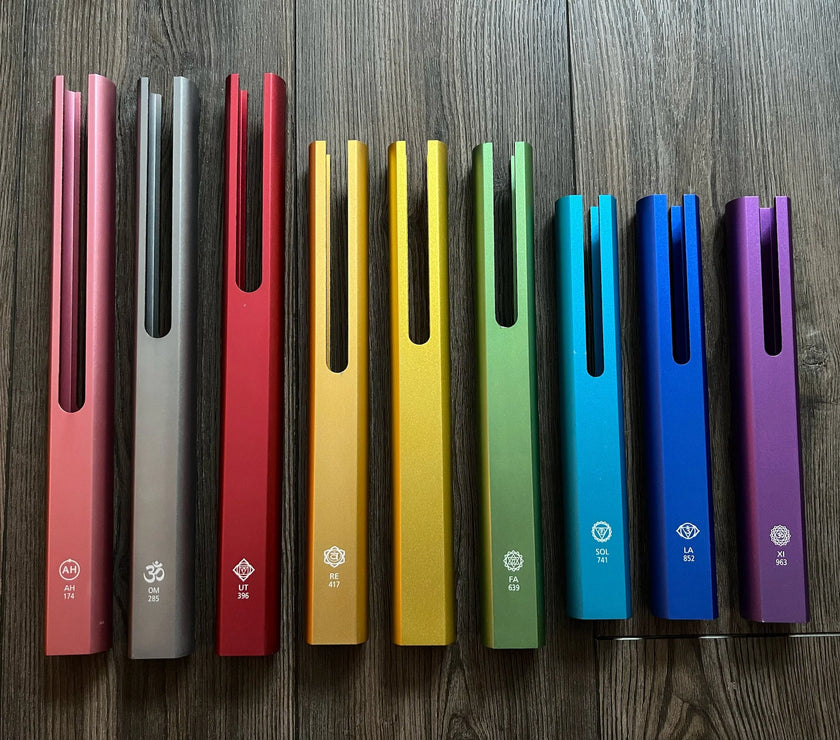 RV Medics' Solfeggio Tubes - 9 Solfeggio Frequencies for Chakra Balance and Alignment - Yoga Class, Energy Work, Qi Gong, Meditation