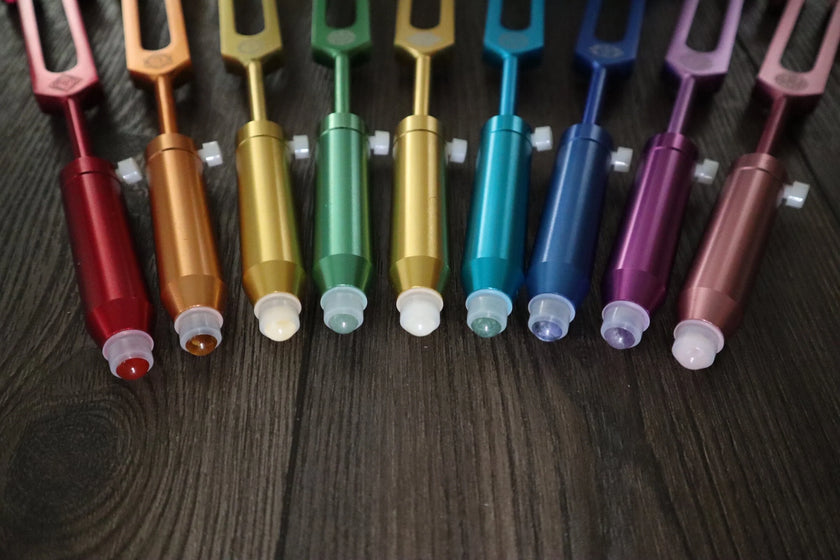 Handle Extensions for Tuning Forks - Essential Oil Application with Gemstones - Acupressure, Aromatherapy, Sound Healing