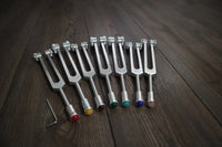 Gemstone Attenuator 7pc Set - Silver - Root, Sacral, Solar Plexus, Heart, Throat, Third Eye, Crown, Allen Wrench Included