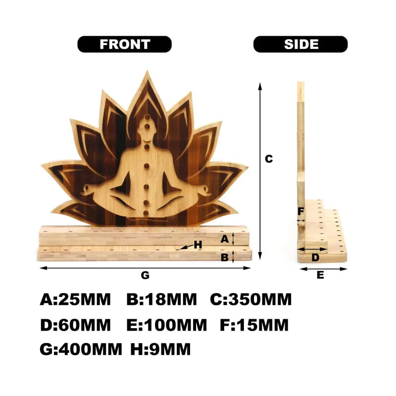 Chakra Tuning Fork Stand – 19 Capacity – Natural Finish