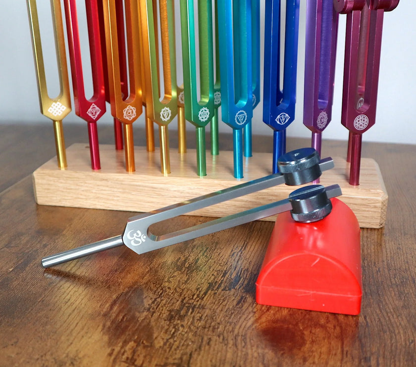 18pc Secret Solfeggio and Chakra - Professionally Tuned .25 - Activator, 18pc Holder - Black Walnut, Ambrosia Maple, White Oak