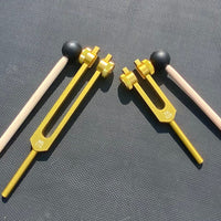 174 Hz & 528 Hz Solfeggio Tuning Forks for Healing - Weighted Tuning Fork Set