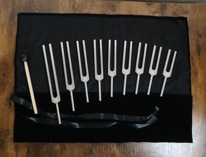 9pc Unweighted Set Of All 9 Solfeggio Frequencies - Silver, Bio-field, Sound Vibration