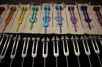 24pc Human Biology And Solfeggio Tuning Forks - Professionally Tuned .25 - Bio-field, Sound Vibration, Vibration