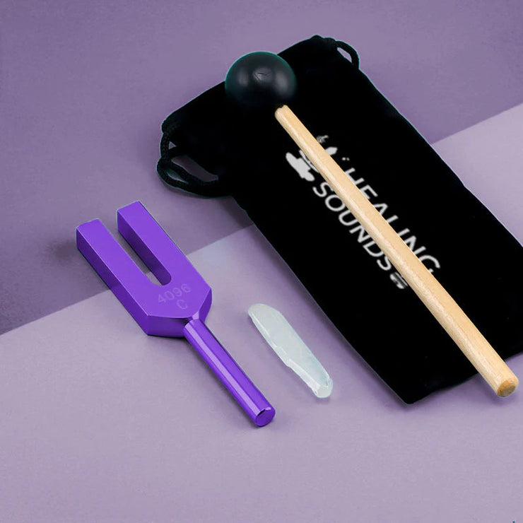 4096 Hz Tuning Fork with Crystal - Earth Crystal Tuner