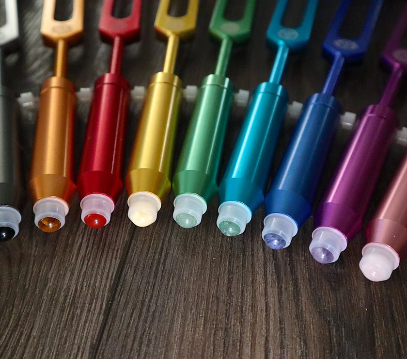Handle Extensions for Tuning Forks - Essential Oil Application with Gemstones - Acupressure, Aromatherapy, Sound Healing