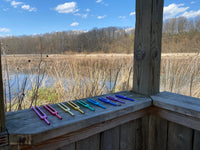 RV Medics' Unweighted Set Of All 9 Solfeggio Frequencies Best Tuning Forks For Vibration With Individually Marked Bags and Strikers