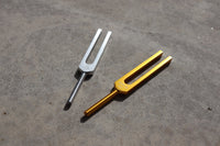 432 Hz and 528 Hz Silver And Gold Unweighted Tuning Forks for Vibration