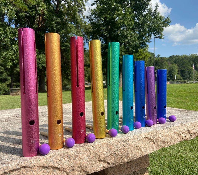 Solfeggio Tubes - Full Set Of 9 Frequencies For Vibration, Strikers