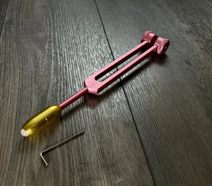 Solfeggio 174 Hz Tuning Fork - Pink - Carry Bag and Striker Included, Sound Vibration, Energy Vibration
