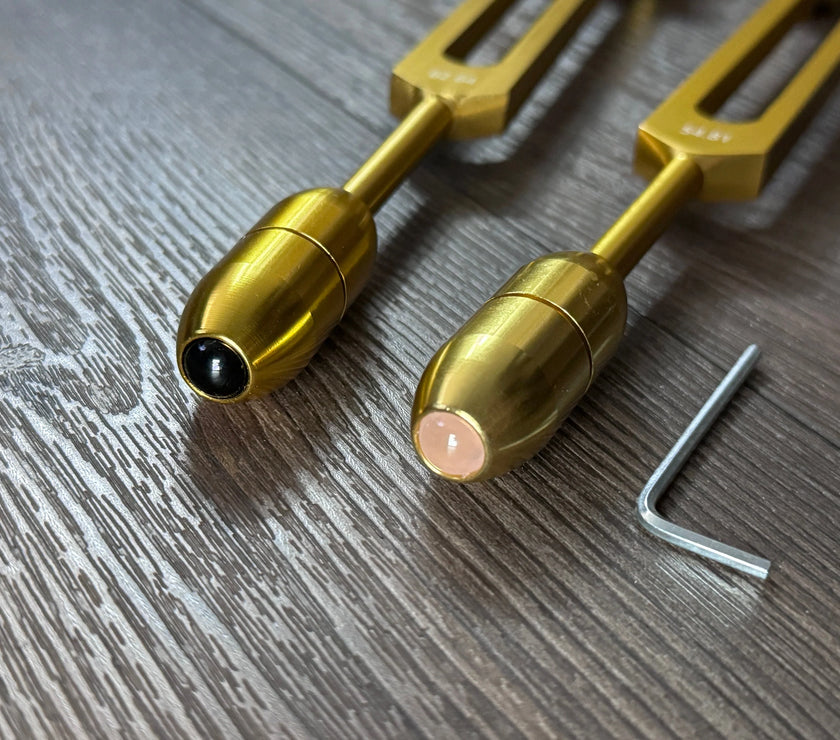 54.81Hz and 62.64Hz Theta Binaural Schumann Frequency Set - 7.83Hz Binaural Beat Entrainment - Attenuator Handle Extender with 10mm Crystal