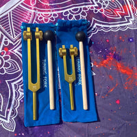 174 Hz & 528 Hz Solfeggio Tuning Forks for Healing - Weighted Tuning Fork Set